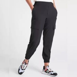 ATHLETA 530630 Black Chelsea Utility Joggers Pull On Athletic Pants Size 0